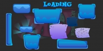 2D Game Blue Cartoon GUI Screenshot 4